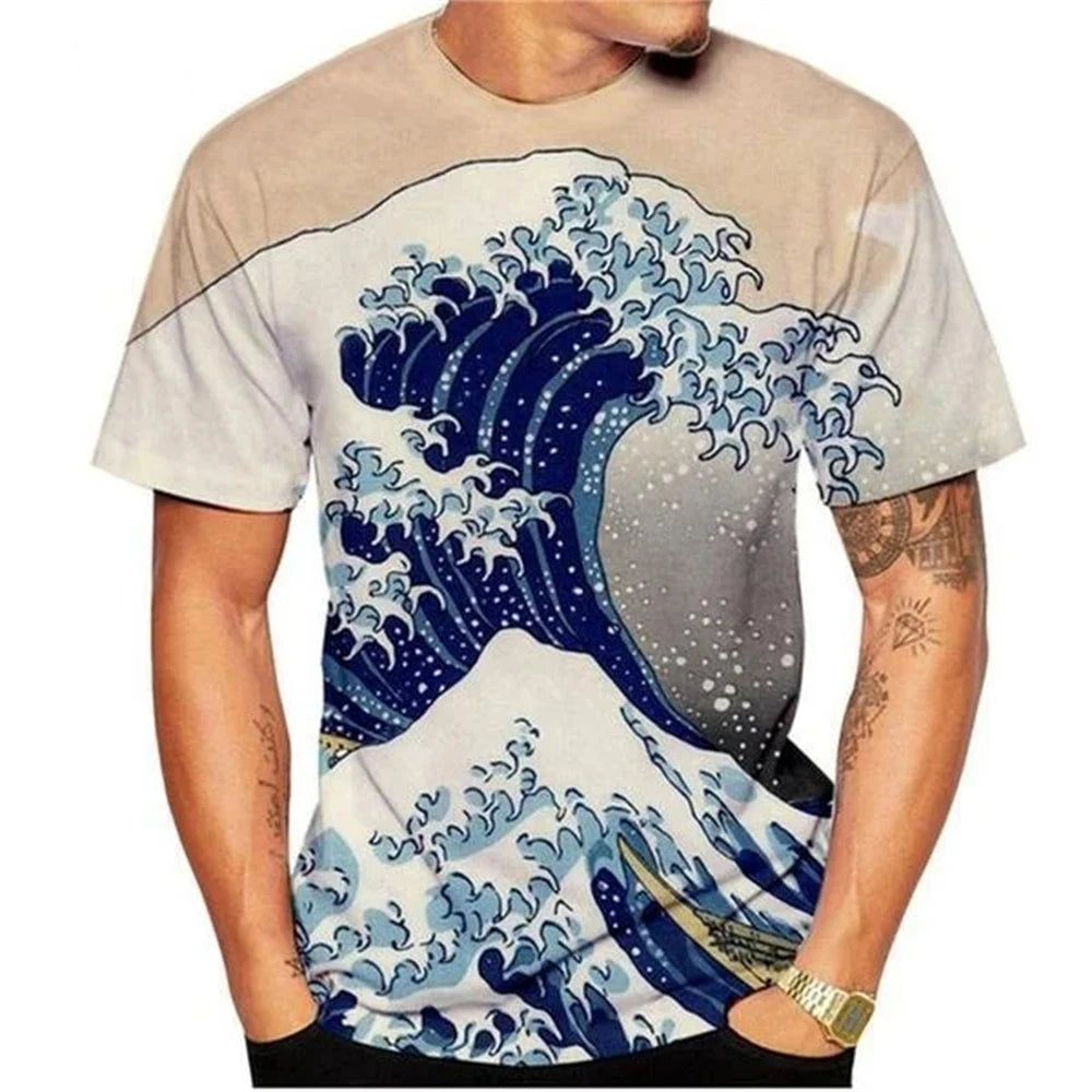 2024 Summer Vincent Van Gogh Art the Starry Night 3D Printed T-Shirt Men Women Causal Retro Short Sleeve Tee Tops Kids Clothing